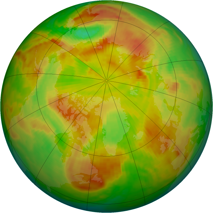 Arctic ozone map for 28 May 1980